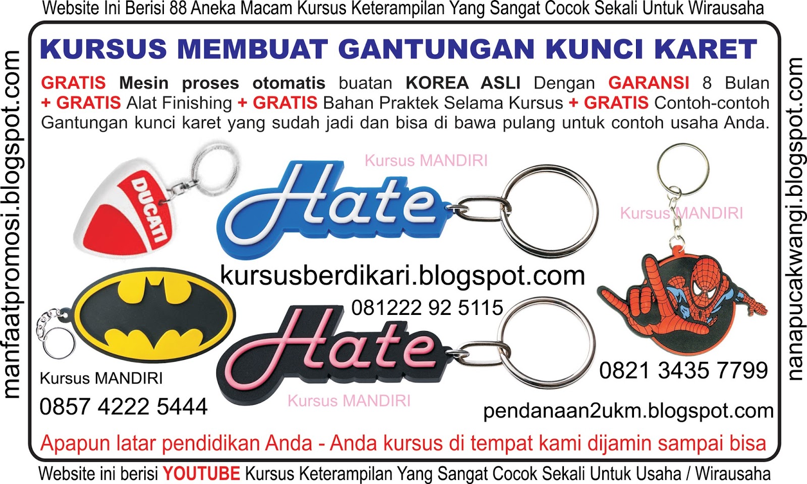 Acrylic, Fiber, Gantungan kunci karet, Digital printing Acrylic, Fiber, Gantungan kunci karet, Digital printing