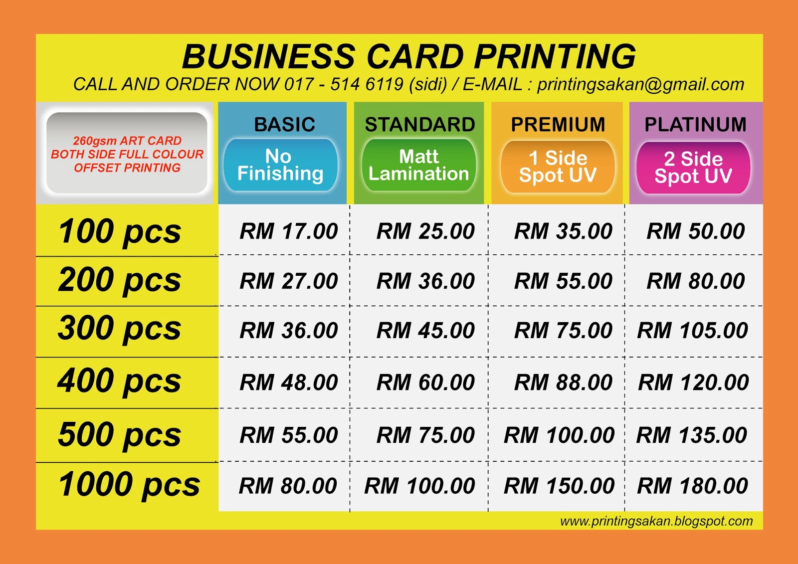 Perinting Online Harga Business Card