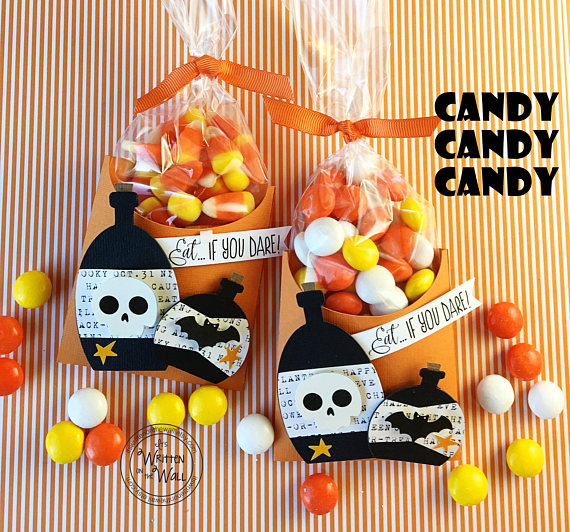 It's Written on the Wall Eat if You Dare! Fill Our Halloween Potion Bottle Treat Boxes With