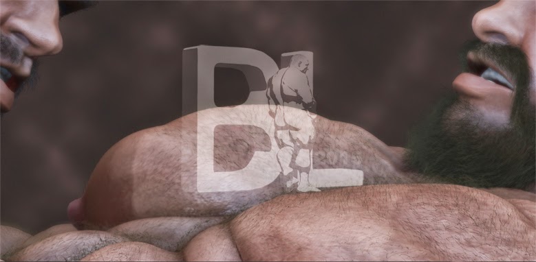 Body Lounger - Digital gay erotic art