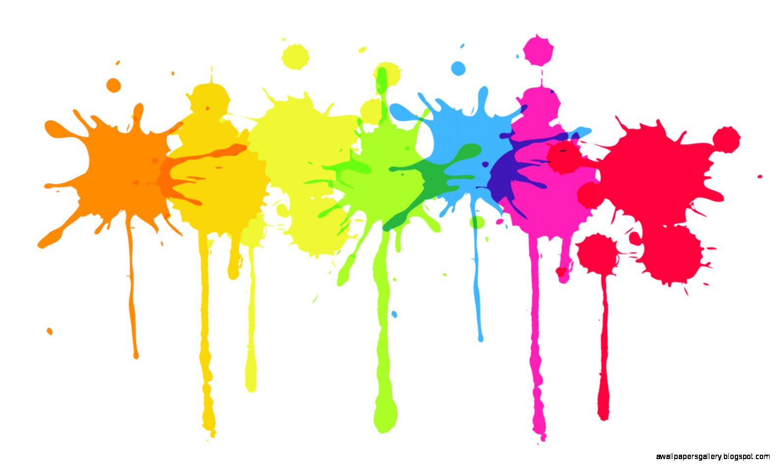 Colorful Paint Splatter On White Background Wallpapers Gallery