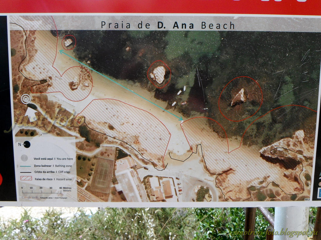 Пляжи Алгарве, карта