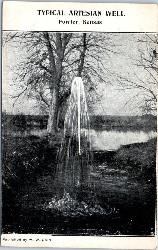 you have water mail artesian well, Fowler, Kansas