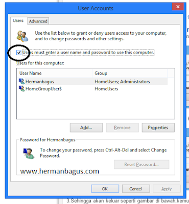 Cara Menghilangkan Password Login Windows 8 Pada Saat dinyalakan Hermanbagus