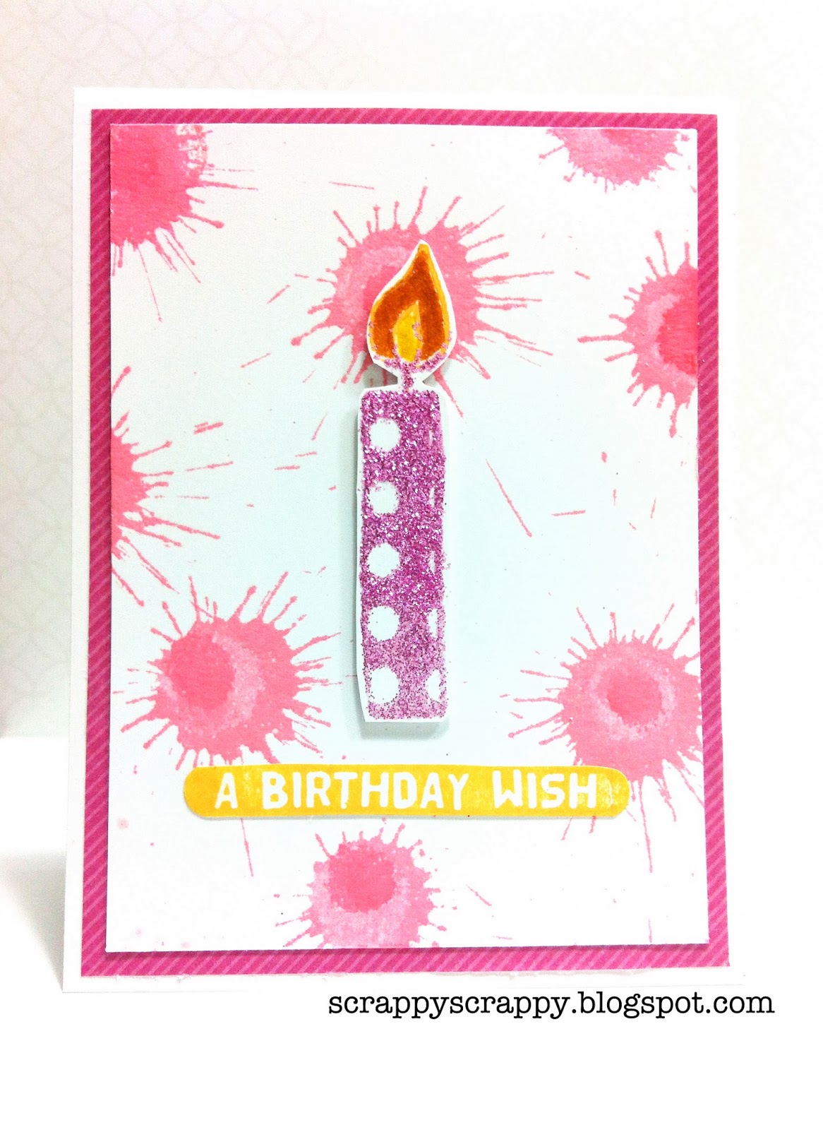 A birthday wish {fireworks} Scrappy Scrappy