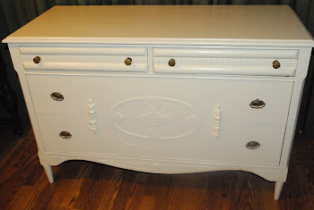 Antique Knetchel chest of drawers, painted antique white