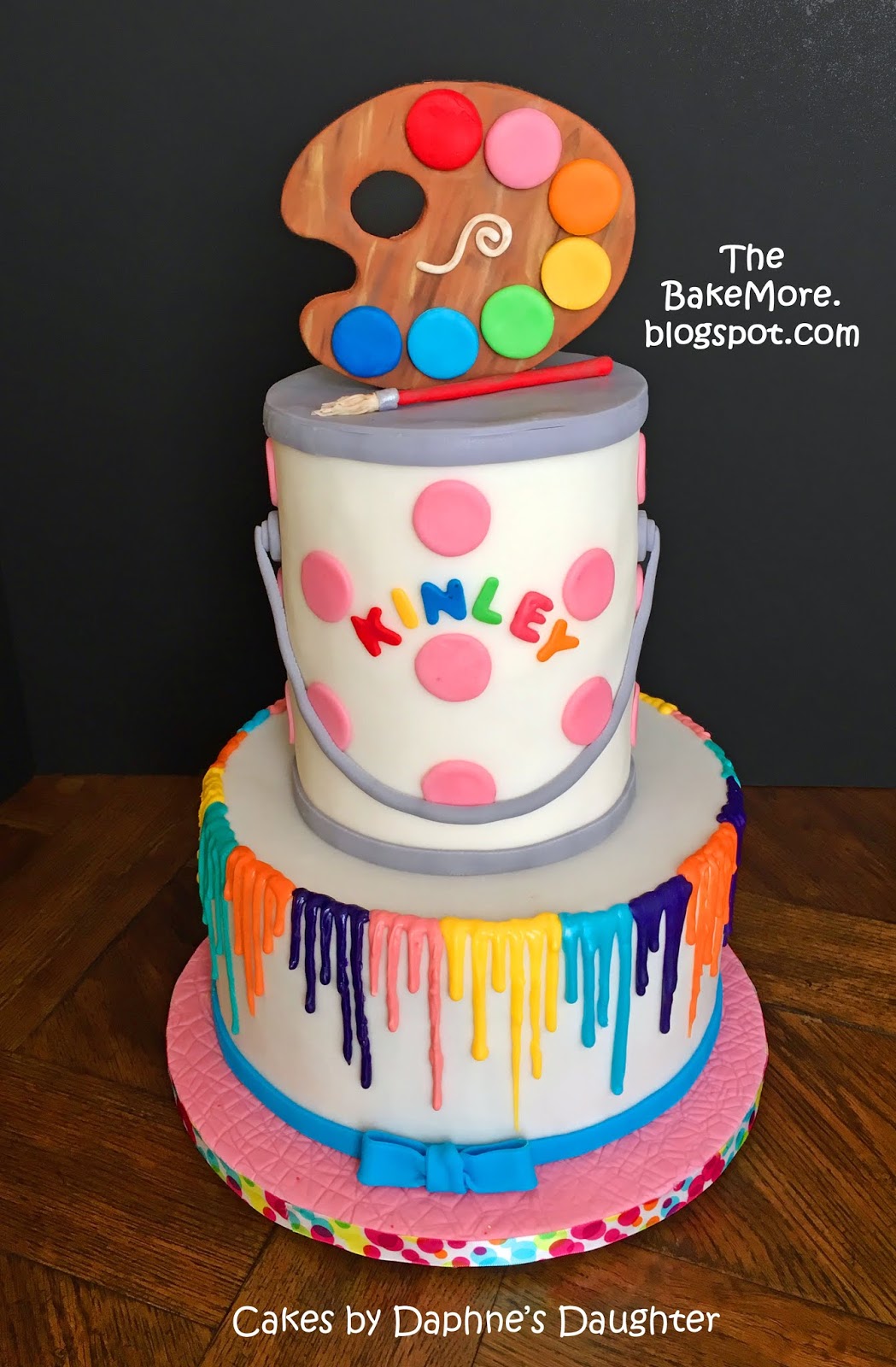 The Bake More Painter's Palette Cake with Drip Tier