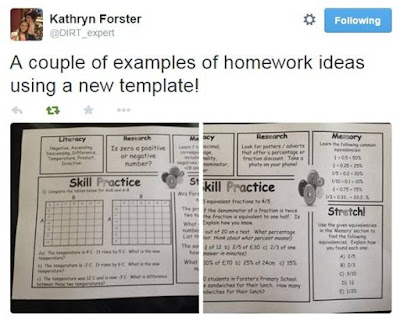 fractions pret homework