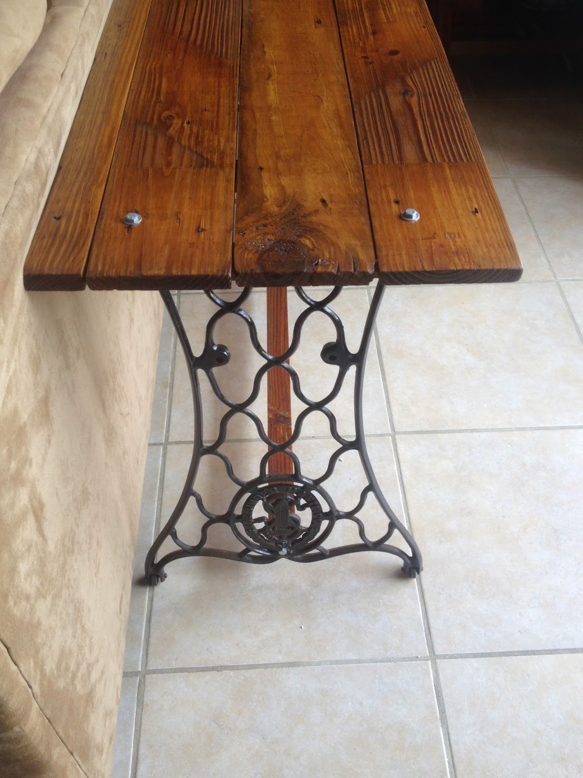 Sofa Table. Console Table. Singer Sewing Machine Legs
