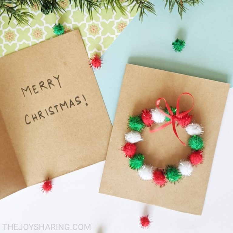 Easy Christmas cards for kids to make.