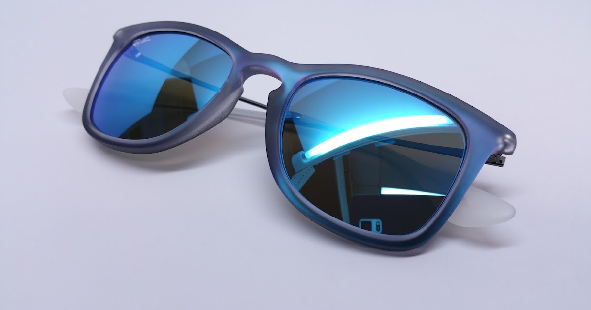 Ray-Ban RB 4221 6170/55 Shot Blue Rubber Sunglasses | I Love Ray-Bans