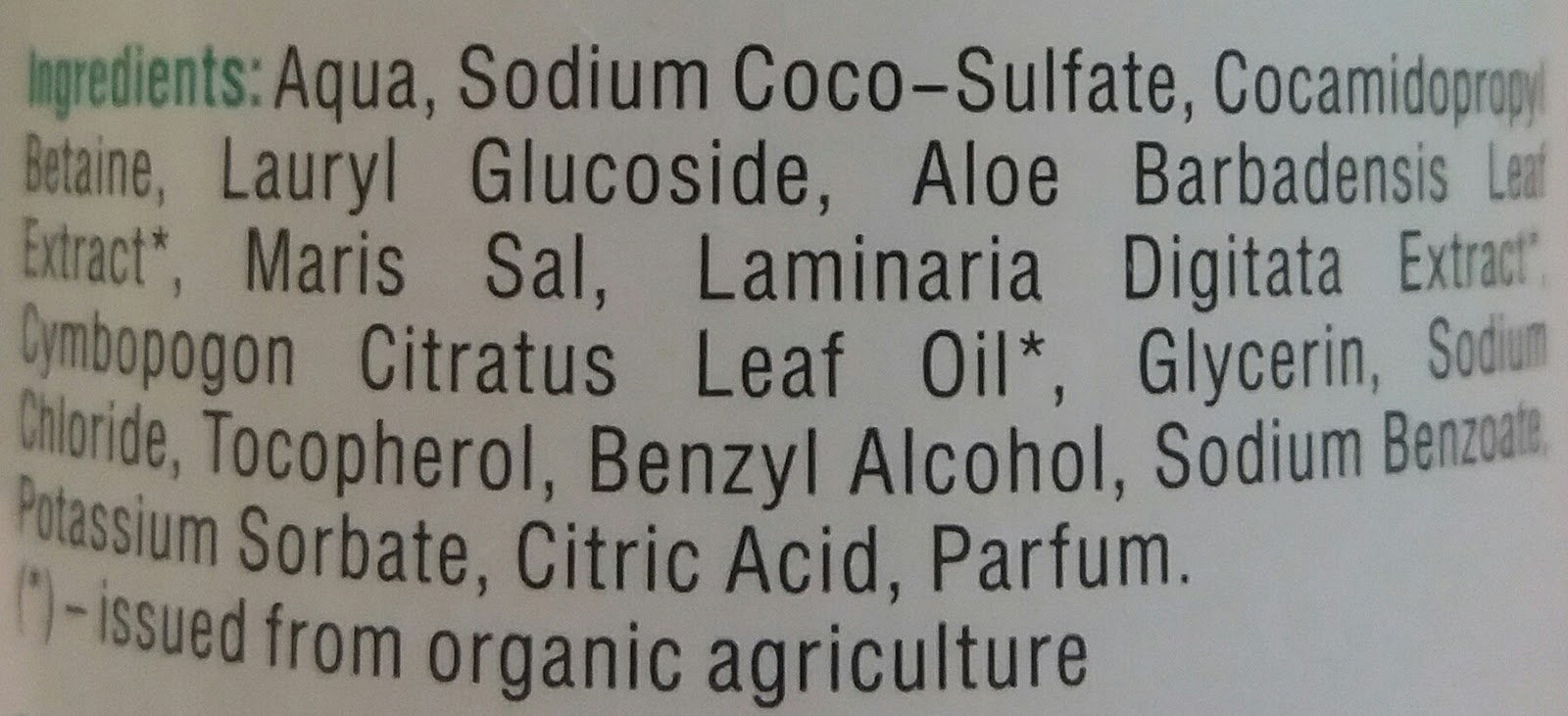 Little obsessions Organic Shop shower gel