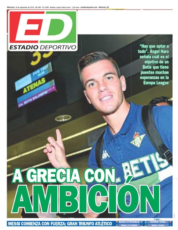 Betis, Estadio Deportivo: "A Grecia con ambición"