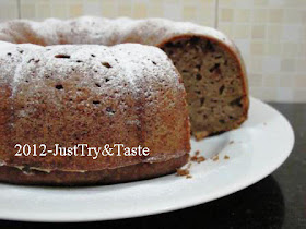 Cake Kacang Hijau dengan Chocolate Chips