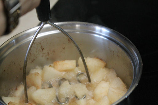 Mash the Applesauce with a Potato Masher