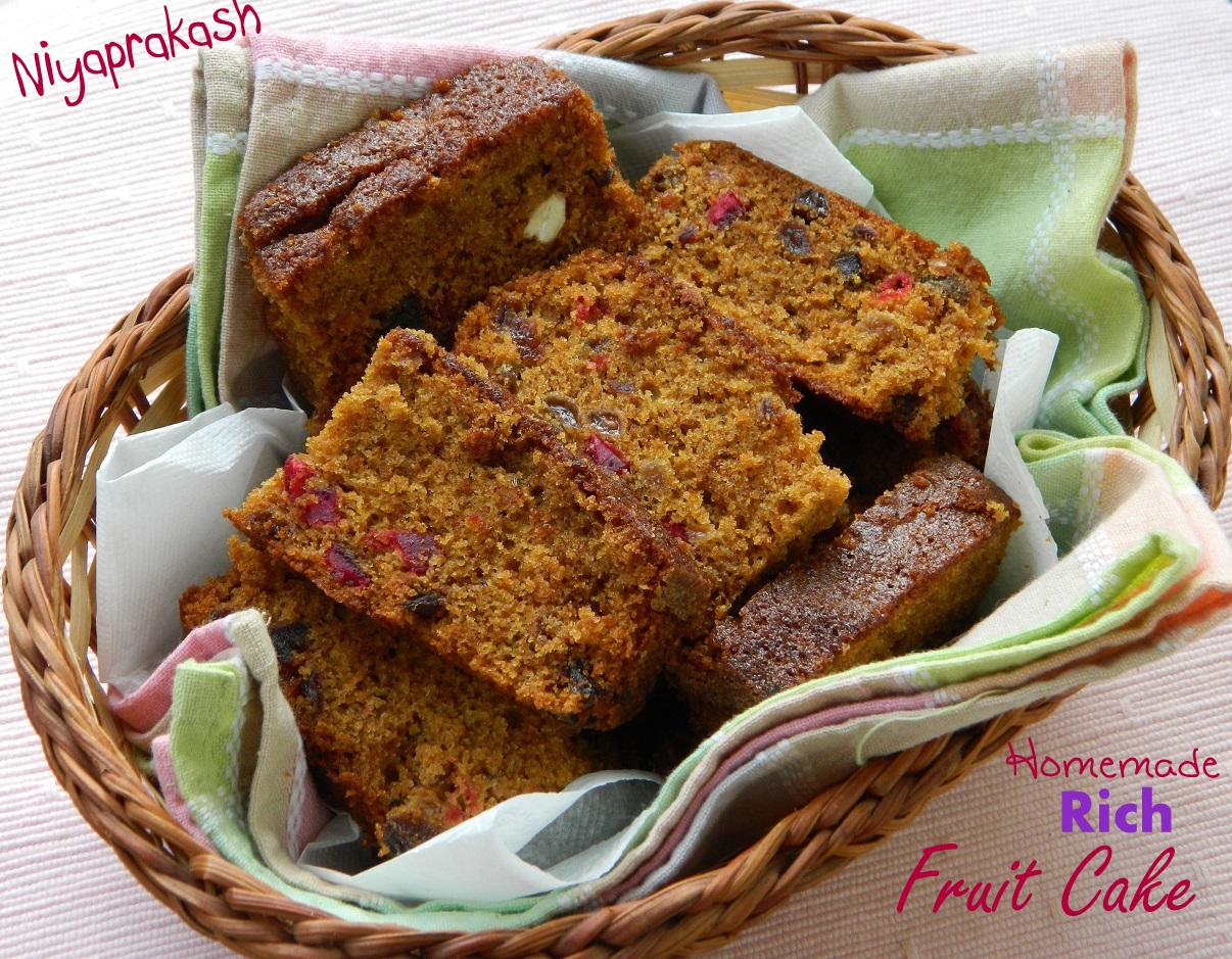 Niya's World Rich Fruit Cake or Plum Cake (with caramel