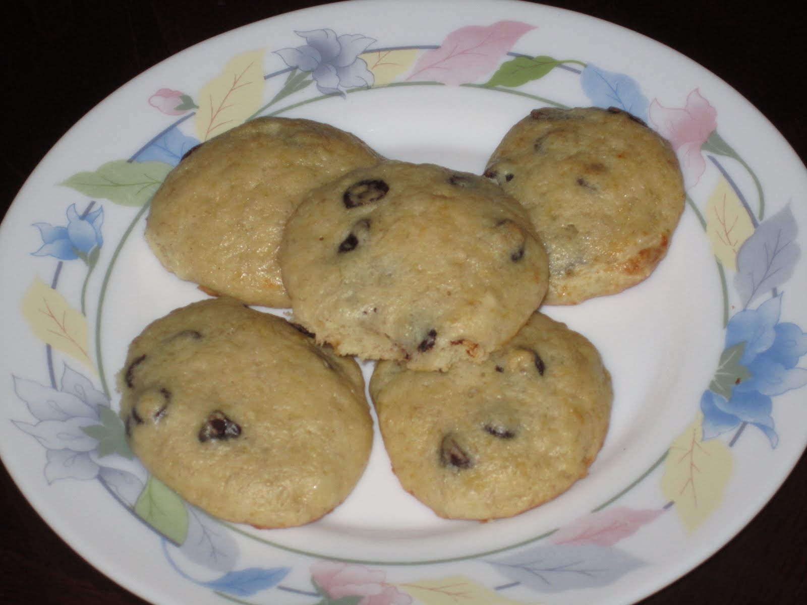 Cuisine chic et simple Biscuits aux bananes pépites de chocolat et crème sûre de Genny4