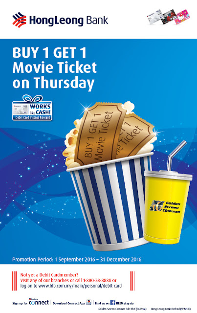 GSC Cinema Buy 1 Free 1 Movie Ticket Hong Leong Bank Promo