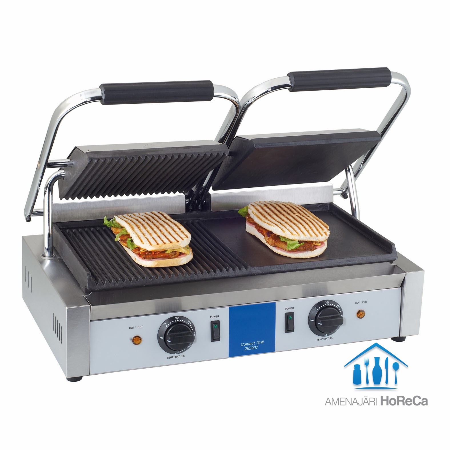 Sandwich Maker Grill, Model Dublu, Utilaje Fast Food, HoReCa