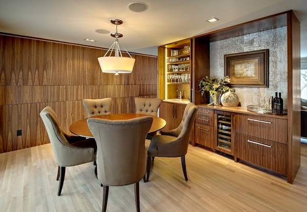 Beautiful examples of leather chairs for dining room!