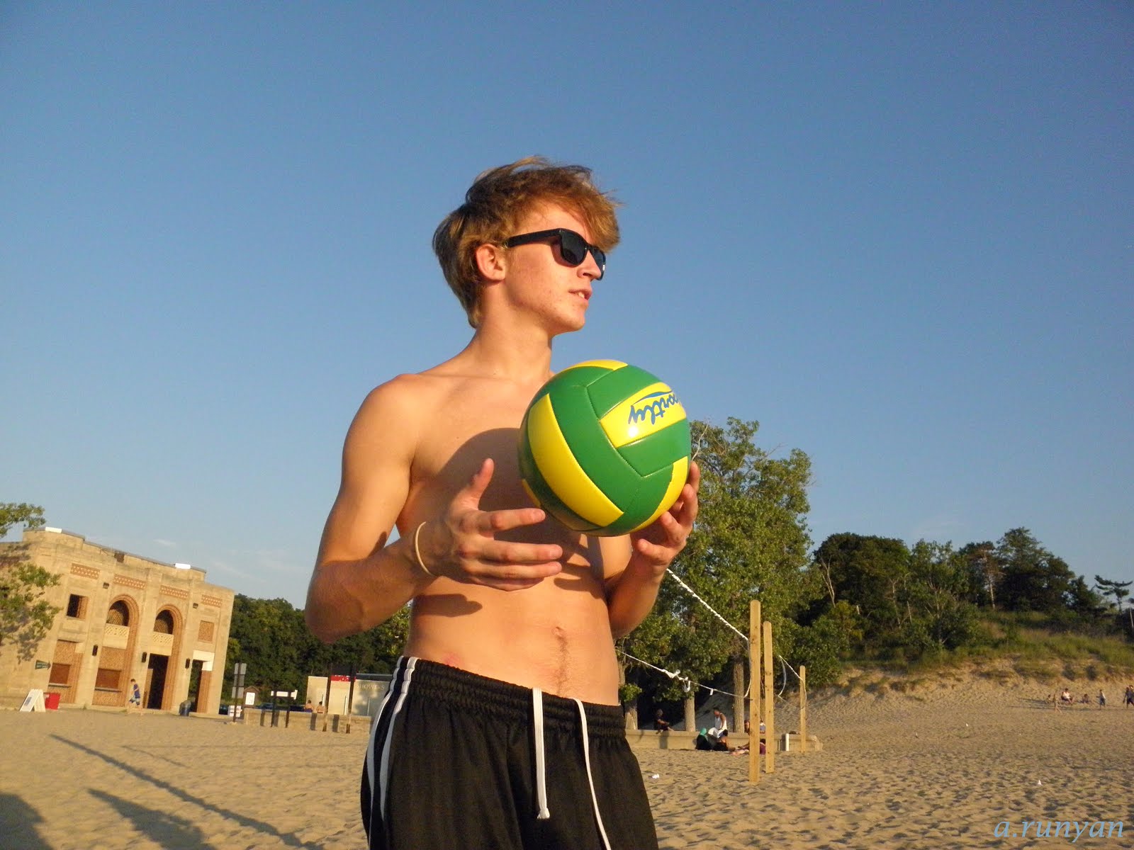 Love volleyball at the beach!.