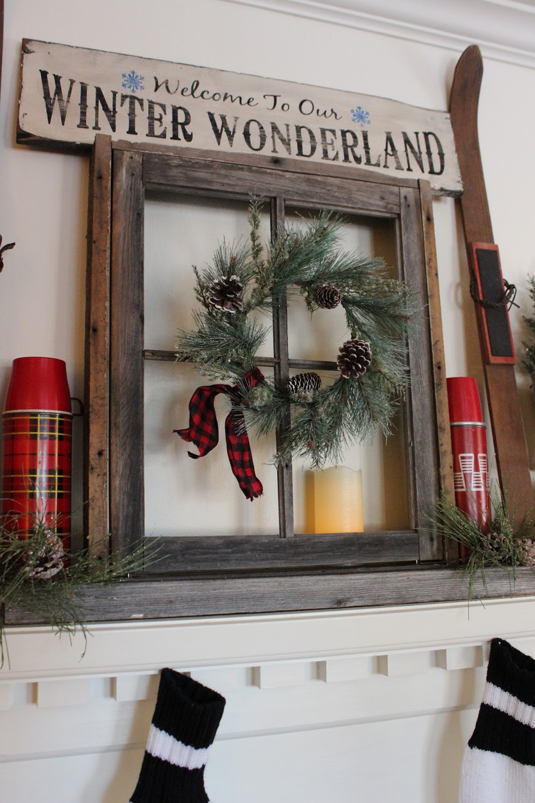 Winter Wonderland Christmas Mantel