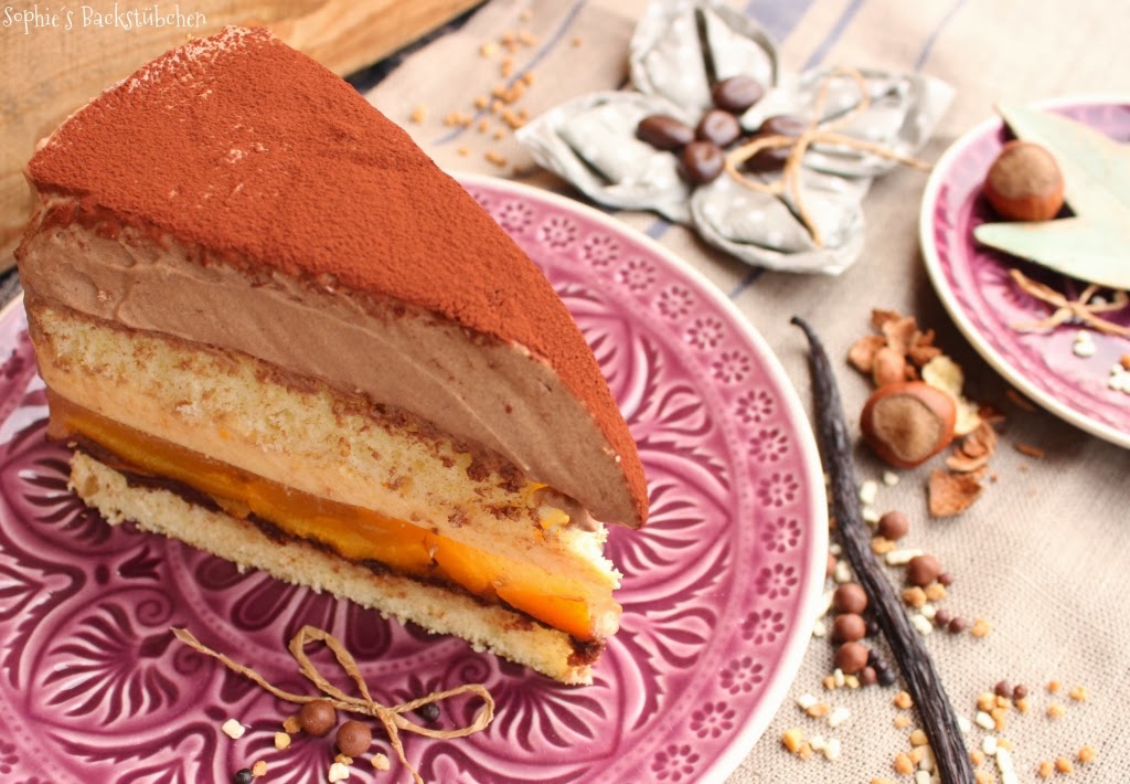 Sophie´s Backstübchen: Pfirsich-Joghurt-Schoko-Torte