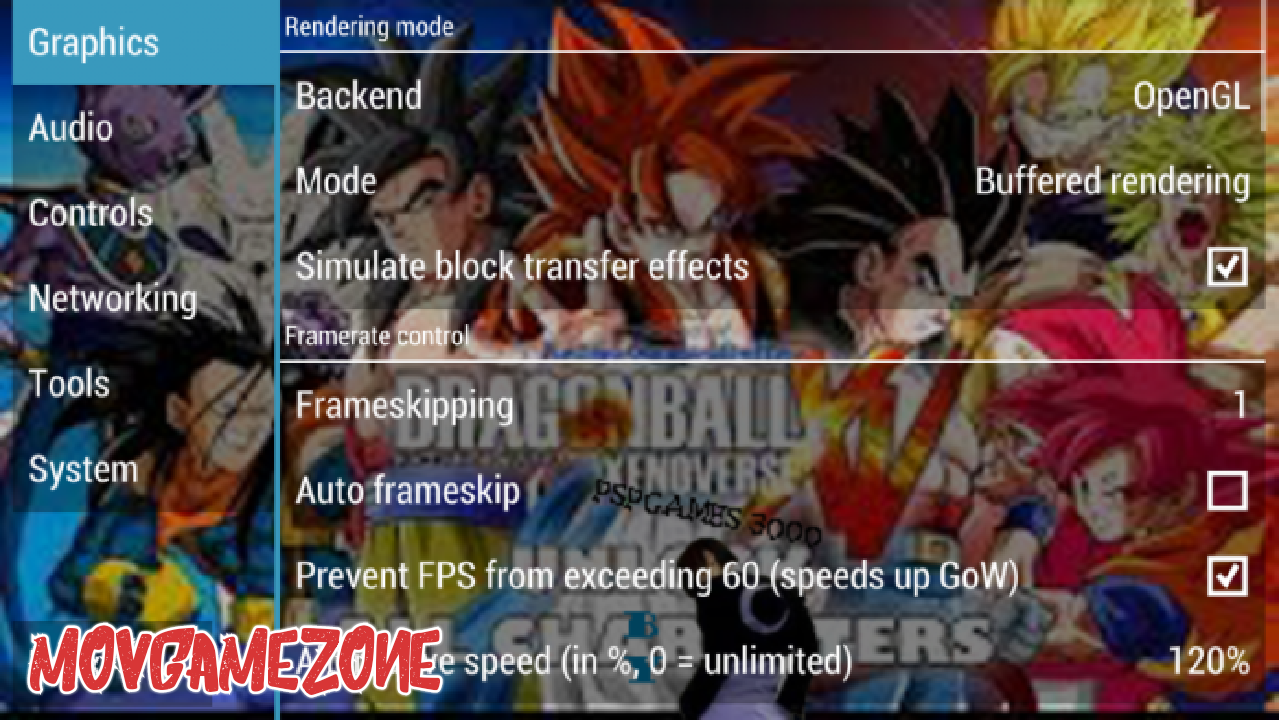 Best PPSSPP Setting Of Dragon Ball Tenkaichi Tag Team Xenoverse v5