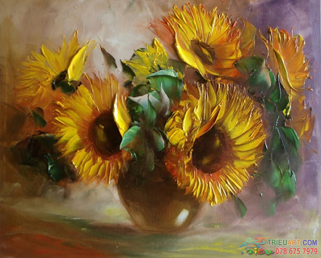 tranh vẽ hoa hướng dương