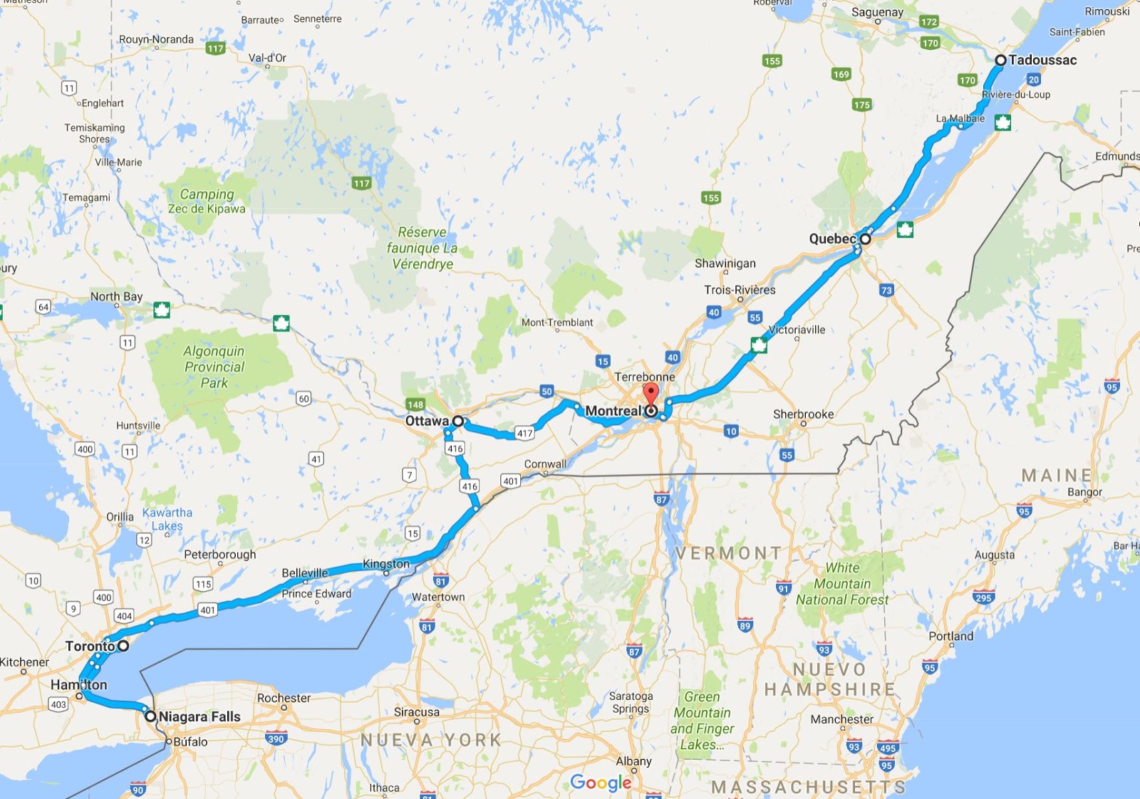 Viajando por viajar 19 días en Canadá
