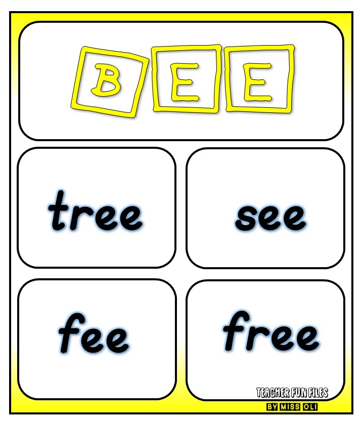 Teacher Fun Files: Rhyming Words Flashcards