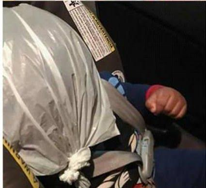 Mother tortures her 1-year-old son by putting a plastic bag over his head a...