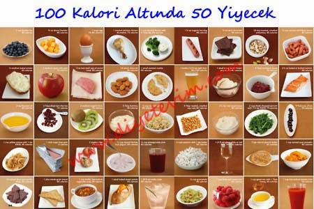 100 Kalori yemekler