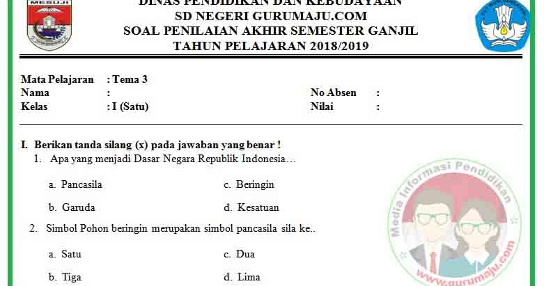 Panduan Lengkap Contoh Soal UAS Kelas 2 SD Tema 3 Kurikulum 2013: Mempersiapkan Anak Menghadapi ‘Tugasku Sehari-hari’ dengan Percaya Diri Panduan Lengkap Contoh Soal UAS Kelas 2 SD Tema 3 Kurikulum 2013: Mempersiapkan Anak Menghadapi ‘Tugasku Sehari-hari’ dengan Percaya Diri