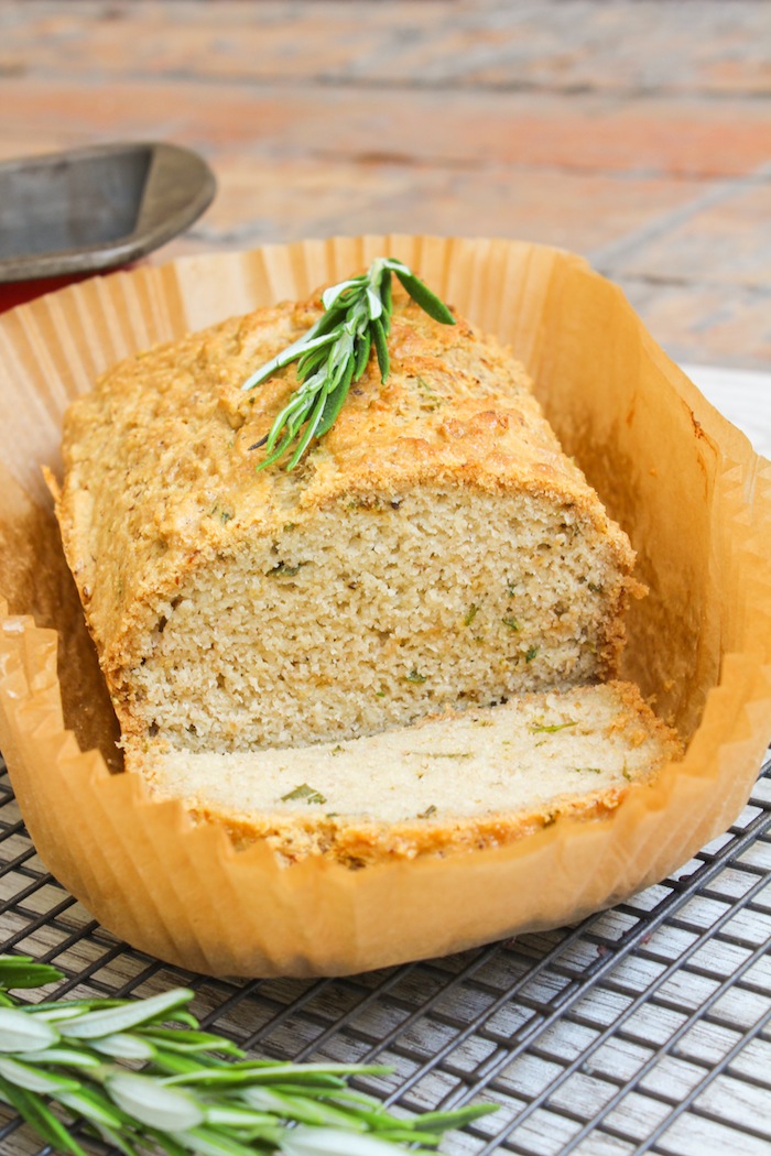A Saucy Kitchen Savory Rosemary Almond Loaf Bread