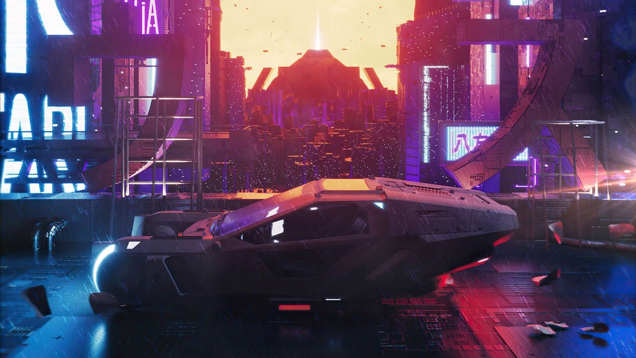 Cyberpunk, Car, Sci-Fi, 4K, #6.756