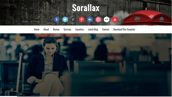 Sorallax шаблон для landing page сайтов визиток