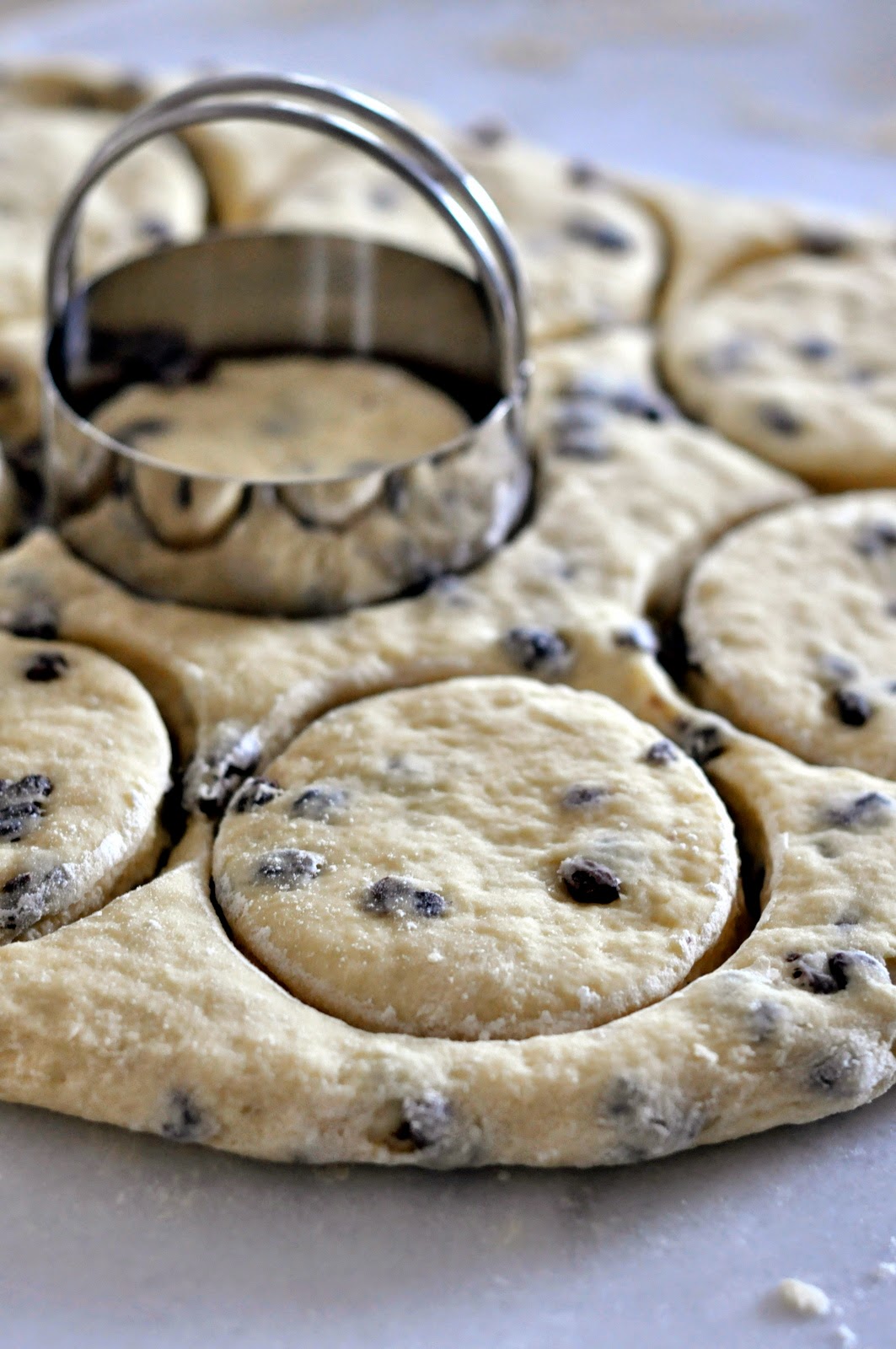 Cutting British-Style Currant Scones | Taste As You Go