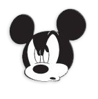 cara de Mickey mouse enfadado