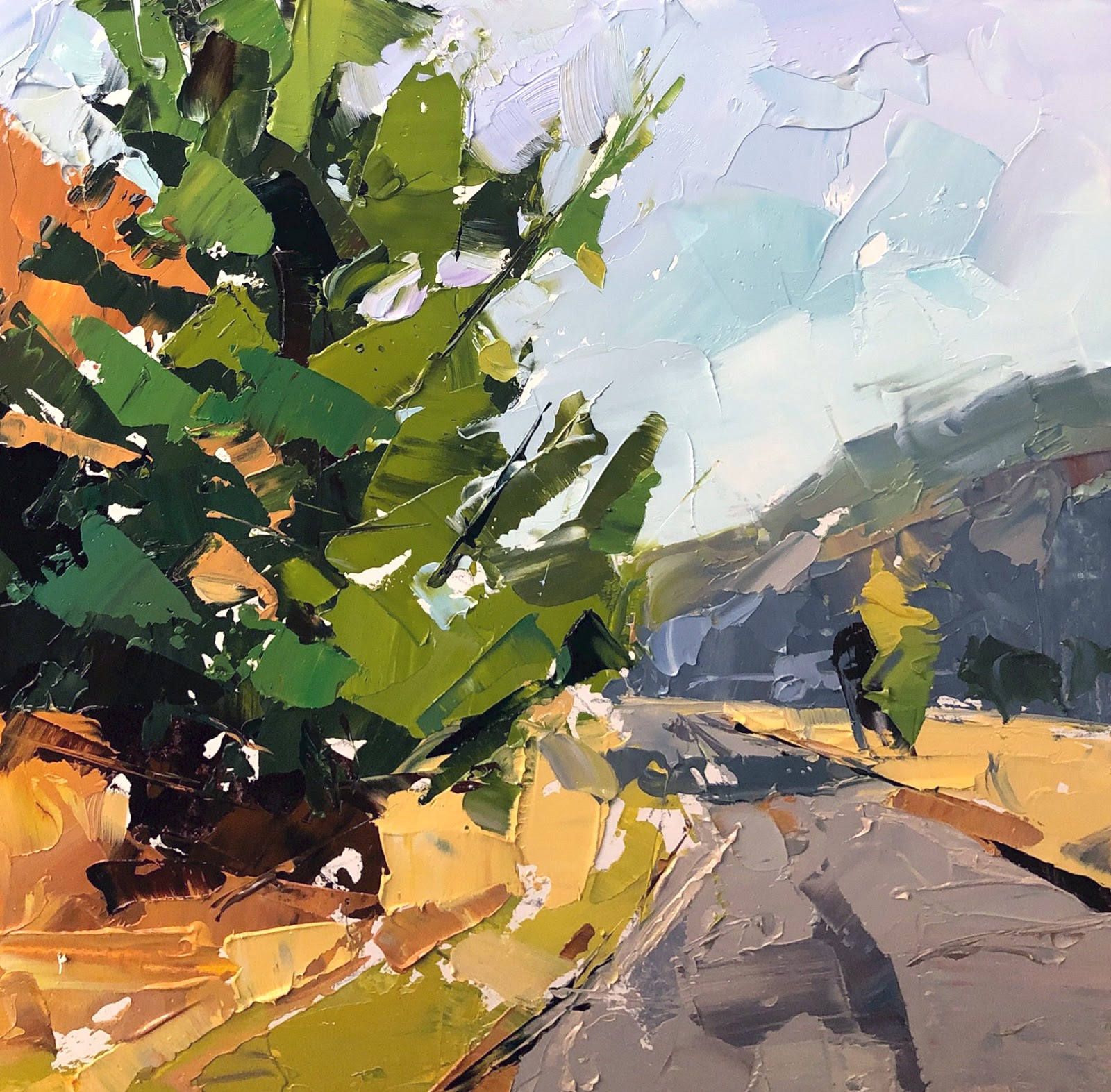 Cathleen Rehfeld 1190 "Palette Knife Oregon Tree"