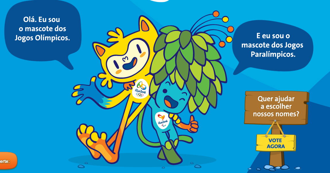Apresentadas as mascotes da Rio 2016, Esportes