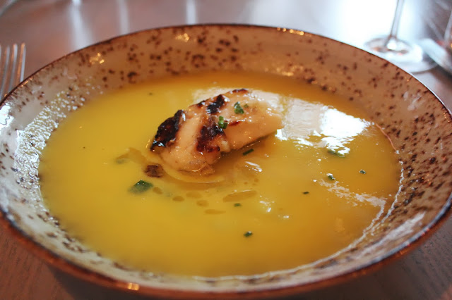 Chilled watermelon soup at Tavern Road, Boston, Mass.