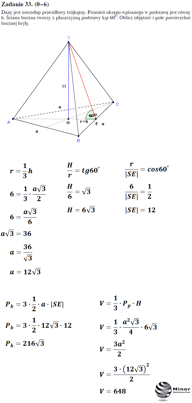 Próbna matura z matematyki z Operonem 25.11.2015 r. Odpowiedzi do arkusza próbnej matury z Operonem, matematyka Matura 2016, poziom podstawowy 