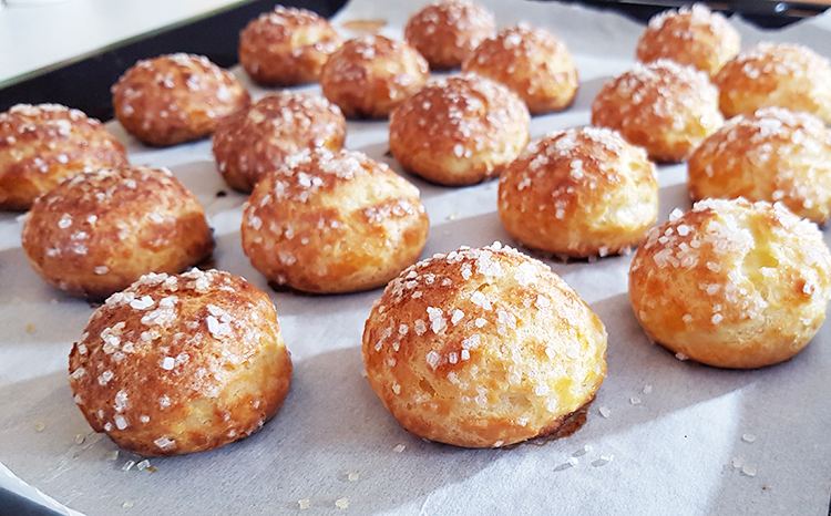 Chouquettes cuites
