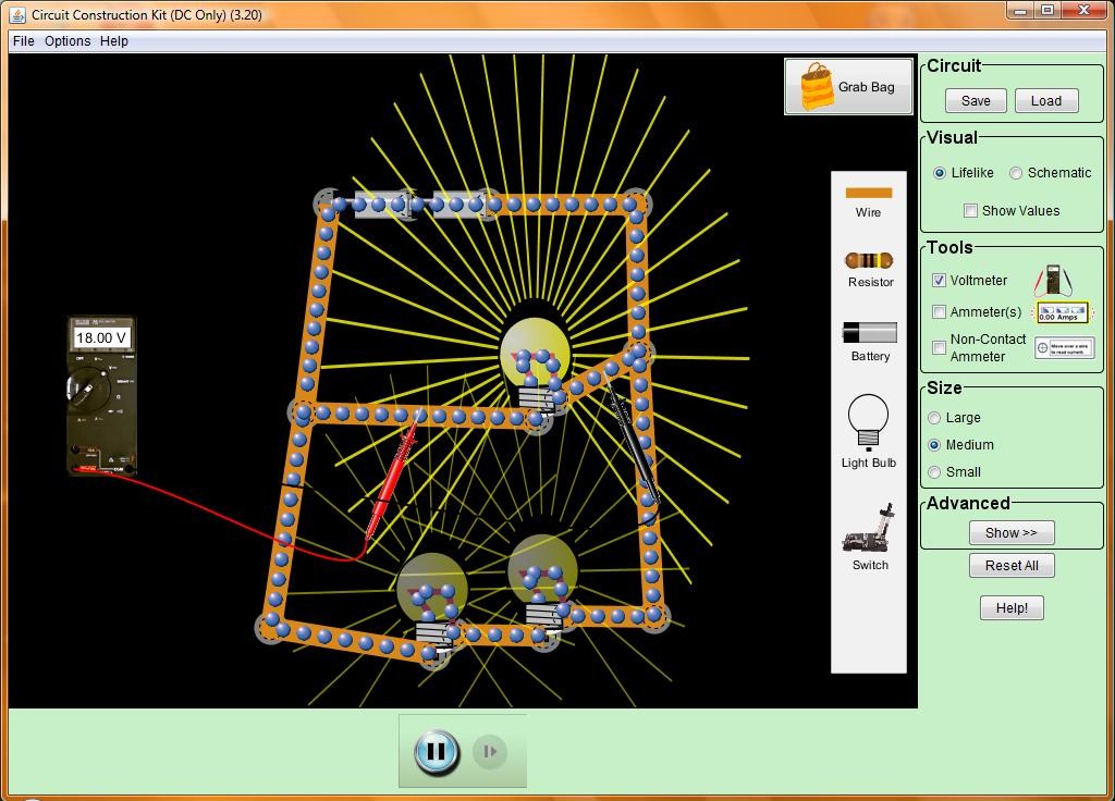 QCP521 Electricity Simulation: Comparison of applets