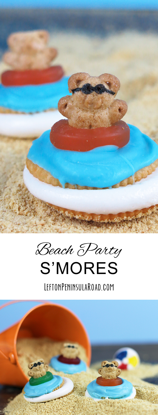 Beach Party Microwave S'mores make great Summer Party Treats