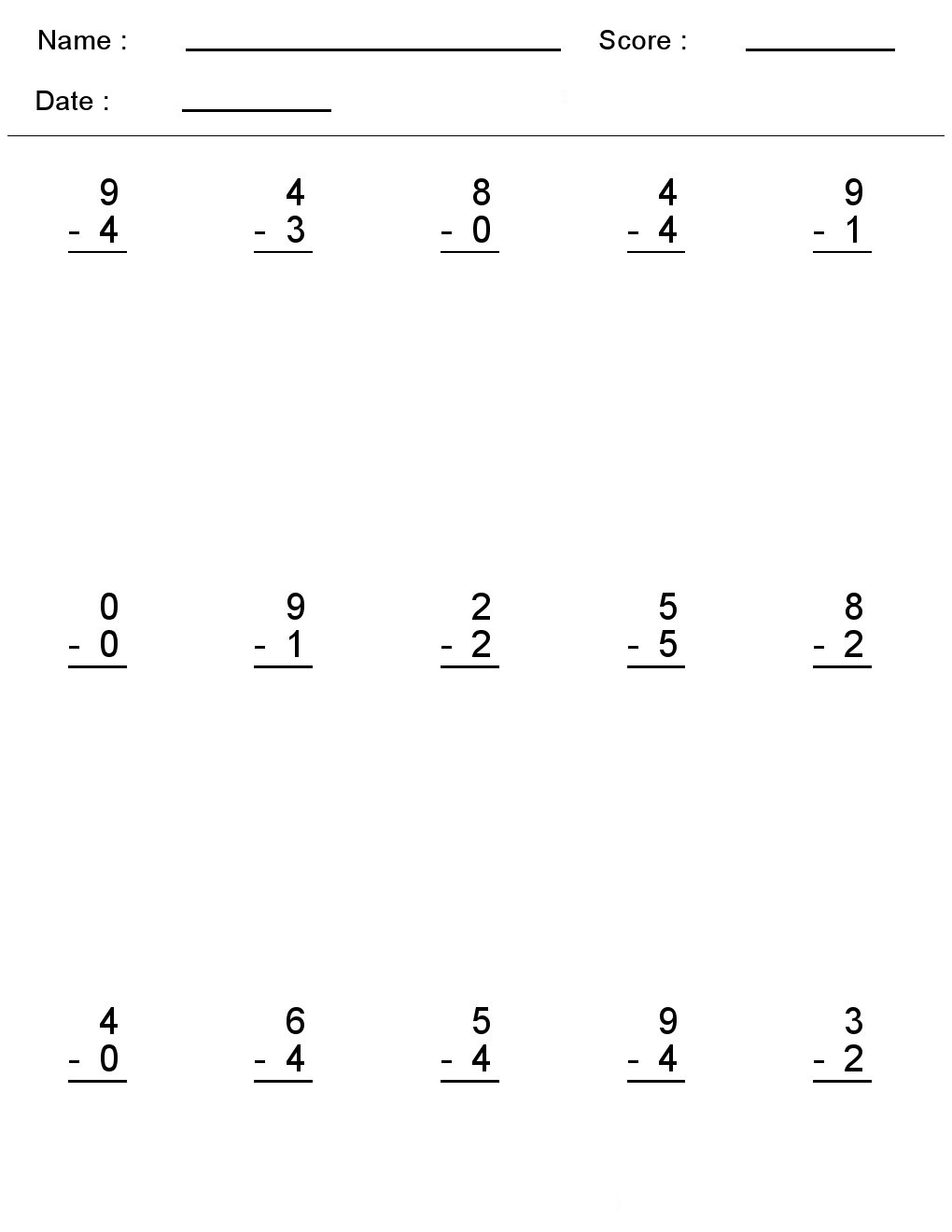 Free Printable Math Worksheets 3 Digit Subtraction With Regrouping