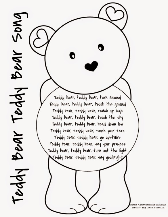 teddy bear teddy bear song page 001