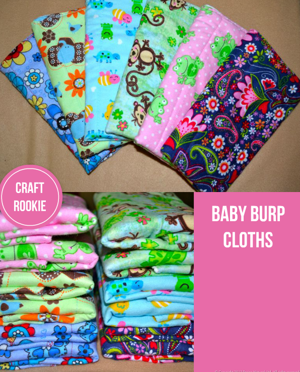 Craft Rookie Cloth Diaper+Flannel Burp Cloths