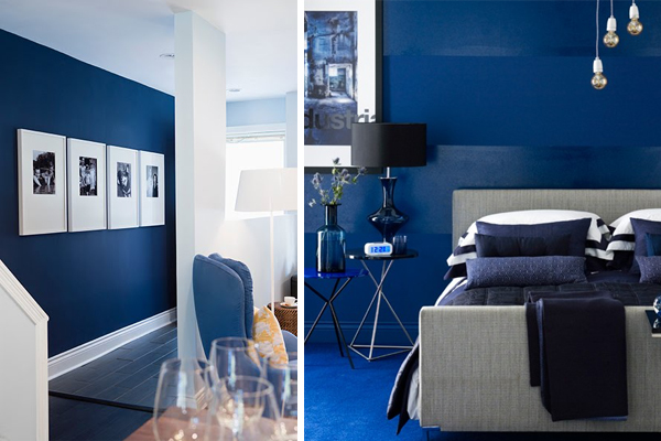 monaco blue donkerblauw slaapkamer interieur